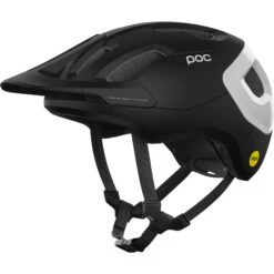 POC Axion Race MIPS Helmet - 8420 Uranium Black Matt/hydrogen White