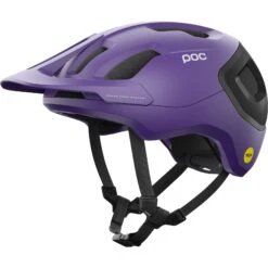 POC Axion Race MIPS Helmet - 8442 Sapphire Purple/uranium Black Metallic/matt