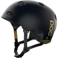POC Crane MIPS Fabio Edition Helmet - 8372 Uranium Black Matt/Gold -POC poc crane mips fabio edition helmet 8372 uranium black matt gold 2 1385253