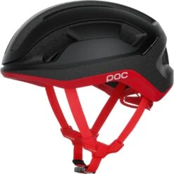 POC Omne Lite Helmet - 8639 Uranium Black/Prismane Red Matt