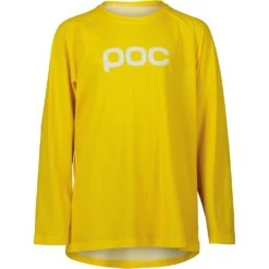 POC Youth's Essential MTB Long Sleeve Jersey - 1328 Aventurine Yellow